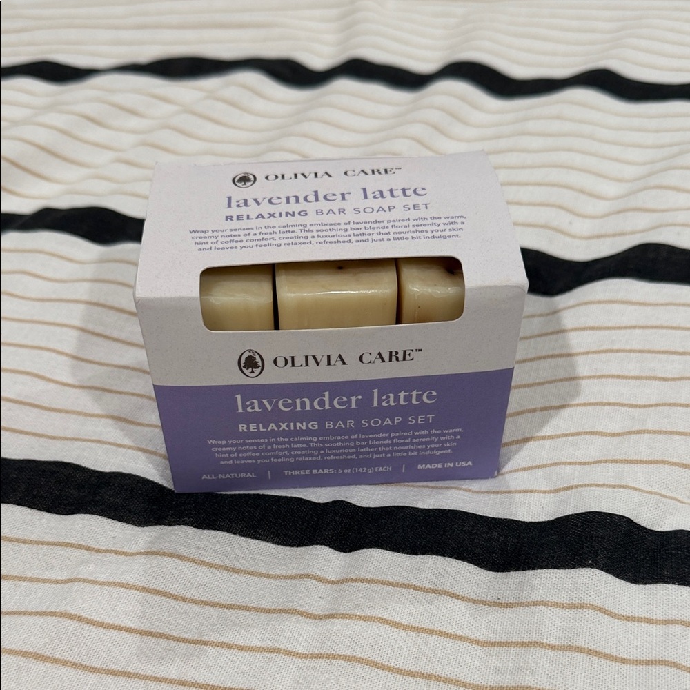Lavender Latte Relaxing Bar Soap Set - Lavender